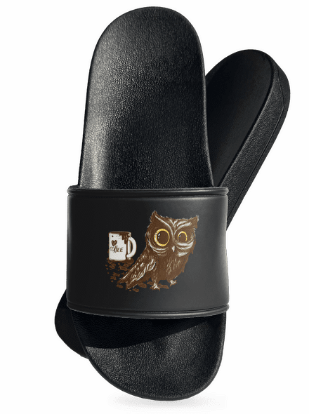 Koffeinfüggő bagoly papucs Black