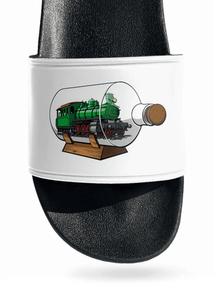 Mozdony egy palackban papucs White