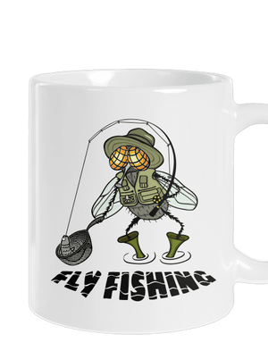 Fly fishing hagyományos bögre White