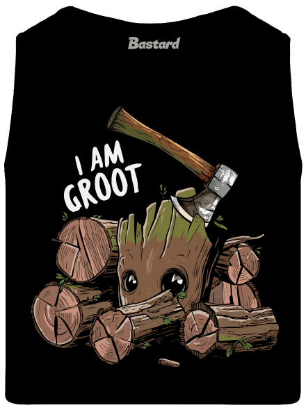 I Am Groot férfi trikó Black