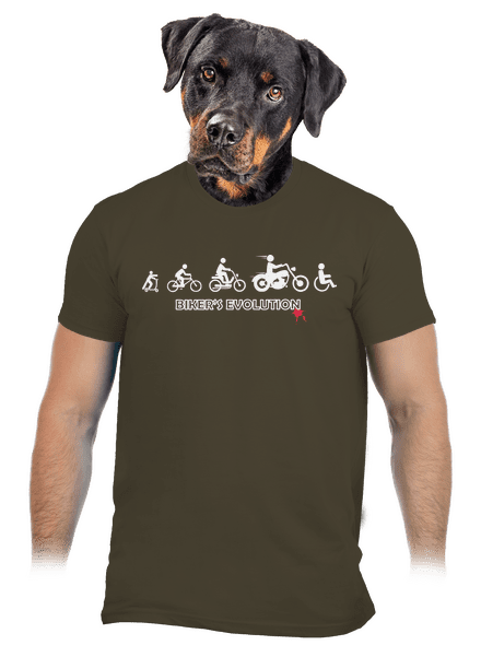 Bikers evolution férfi póló Urban Khaki