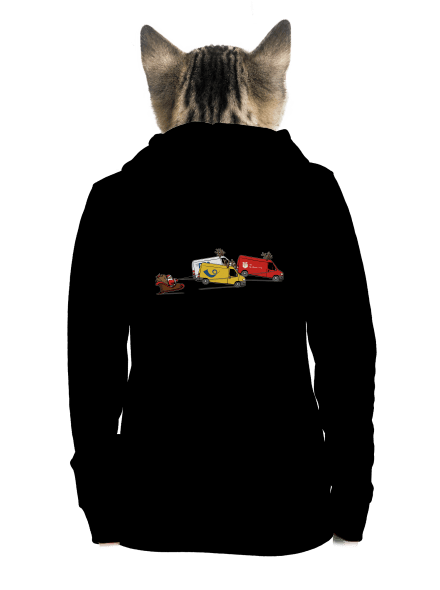 Mikulás rénszarvassal cipzáras női pulóver Black