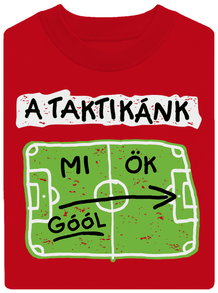 A futballtaktikánk unisex crewneck Red