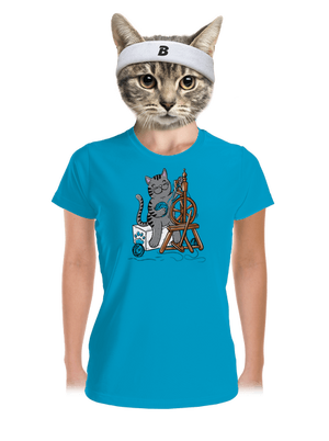 Dorombol a macska női sportpóló Blue Atol