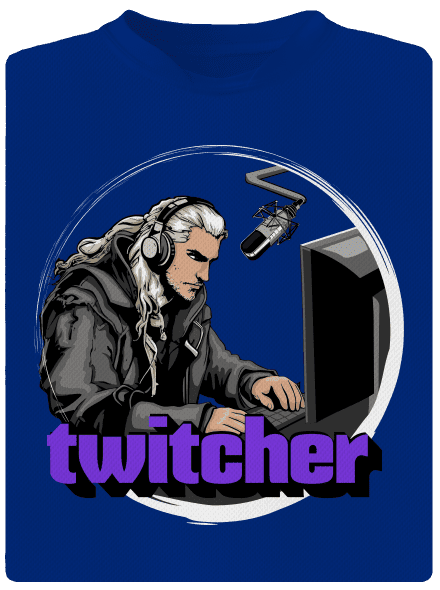 Twitcher férfi sportpóló Royal Blue Mal