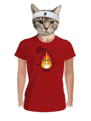 Olyan az eszem, mint a tűz! női sportpóló Red Mal