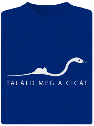 Találd meg a cicát férfi sportpóló Royal Blue Mal