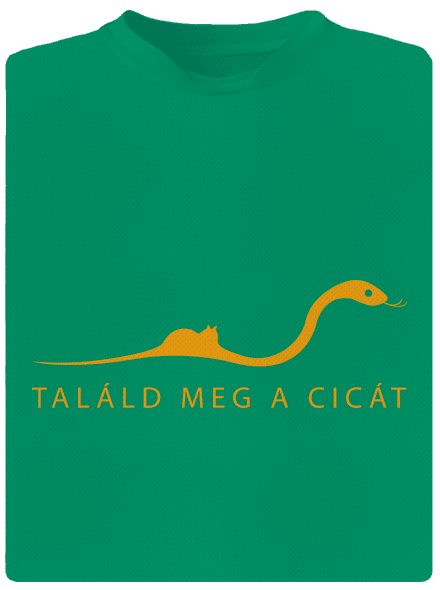 Találd meg a cicát gyerek sport póló Kelly Green Mal