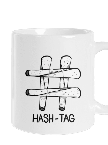 Hash tag hagyományos bögre White