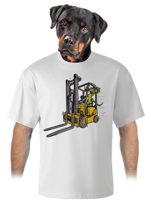 Targonca unisex túlméretezett póló White