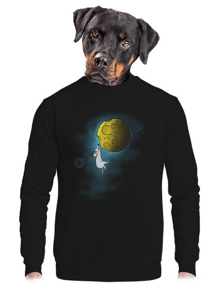 Moon cheese unisex crewneck Black