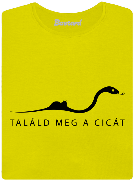 Találd meg a cicát prémium női póló Lemon