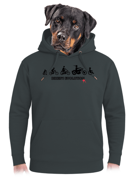 Bikers evolution unisex prémium pulóver Charcoal