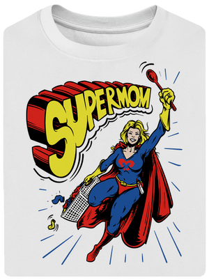 Supermom unisex túlméretezett póló White