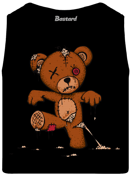 Zombie Teddy férfi trikó Black