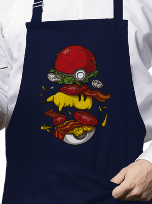 Pokémon burger kötény Navy