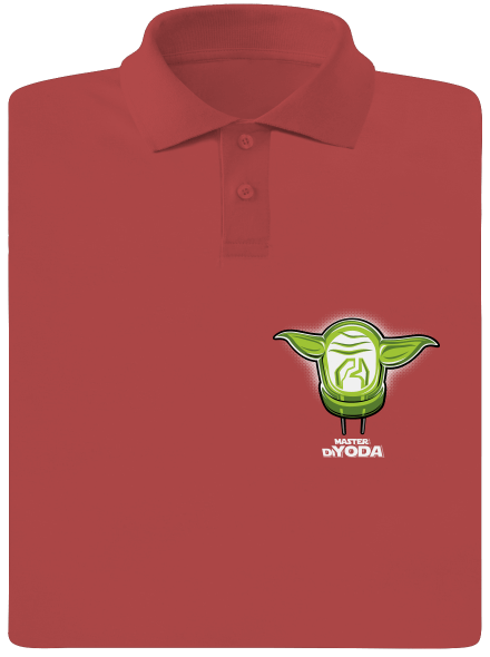 Master DiYoda férfi pólóingek Burgundy