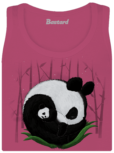 Két alvó panda klasszikus női trikó Magenta