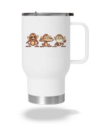 Kis majom termosz bögre White