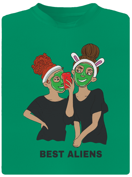 Best aliens gyerek sport póló Kelly Green Mal