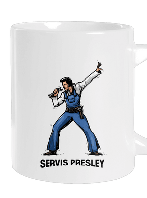 Servis Presley nagy bögre White