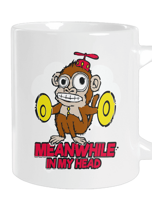 Monkey in my head nagy bögre White