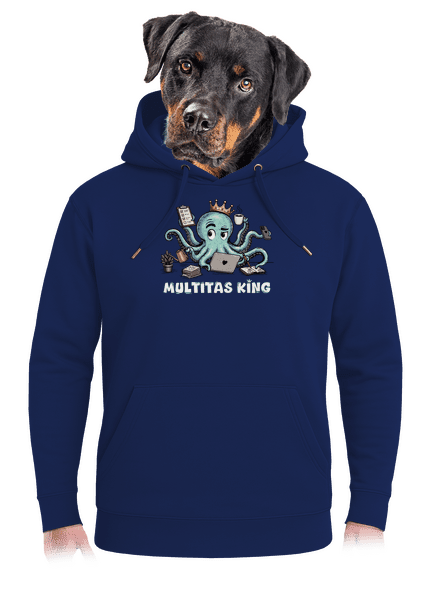 Multitas king unisex prémium pulóver Navy