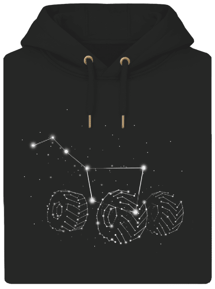 Göncölszekér unisex prémium pulóver Dark Black