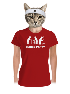 Oldies party női sportpóló Red Mal