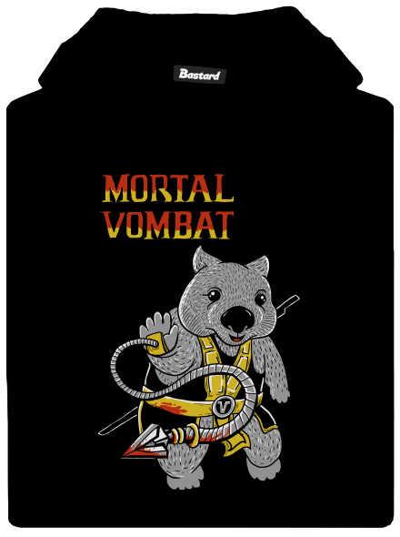 Mortal Vombat gyerek kenguruzsebes pulóver Black