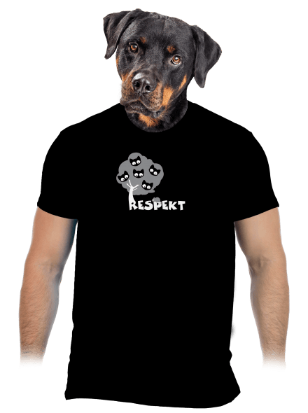 Tisztelet férfi póló Black