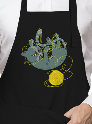 Morcos kandúr kötény Black