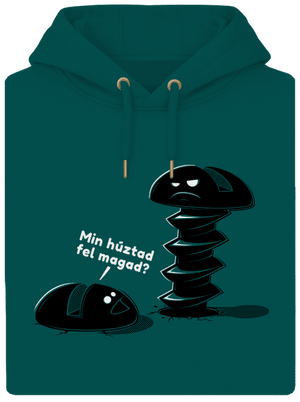 Felhúzva unisex prémium pulóver Emerald Green