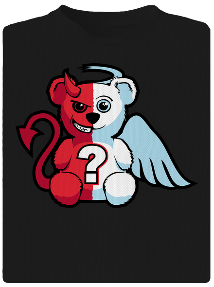 Angyal vagy ördög férfi sportpóló Black