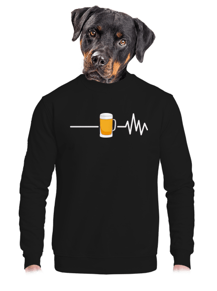 Beer help unisex crewneck Black