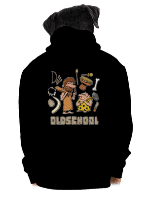 Oldschool cipzáras férfi pulóver Black