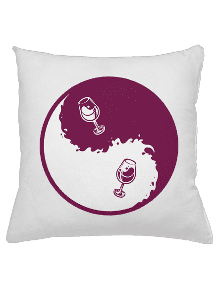Yin Yang bor párna White