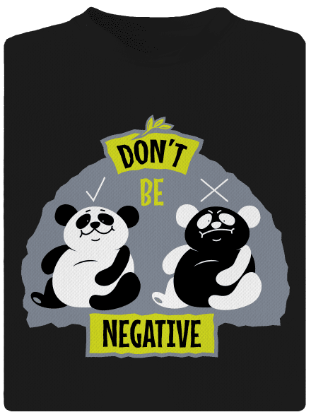 Don't be negative férfi sportpóló Black