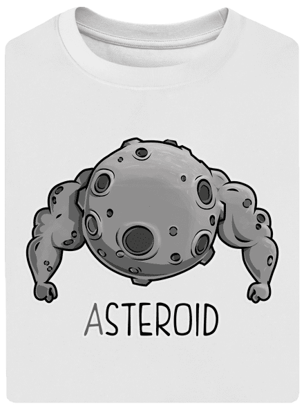 Asteroid unisex túlméretezett póló White