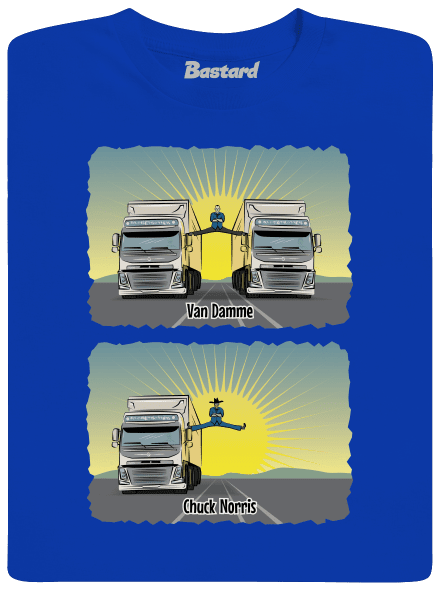 Chuck & Truck férfi hosszú ujjú póló Royal Blue