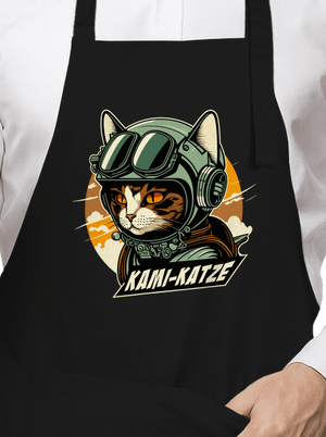 Kami-Katze kötény Black