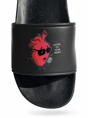 Listen to your heart papucs Black