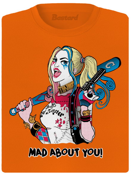 Joker és Harley női sportpóló Neon Orange