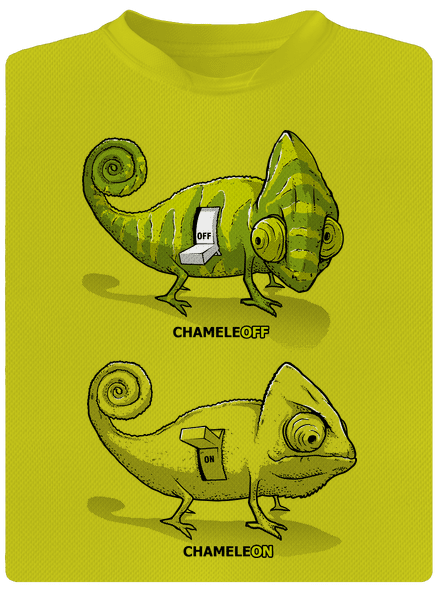 ChameleON ChameleOFF gyerek sport póló Neon Yellow