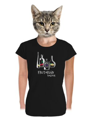 Frutarián prémium női póló Black