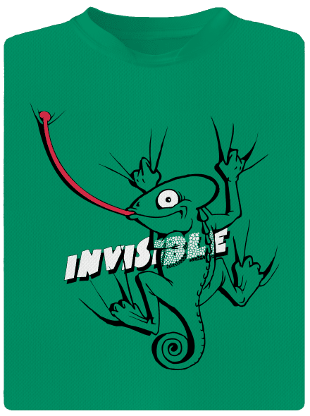 Invisible chameleon gyerek sport póló Kelly Green Mal