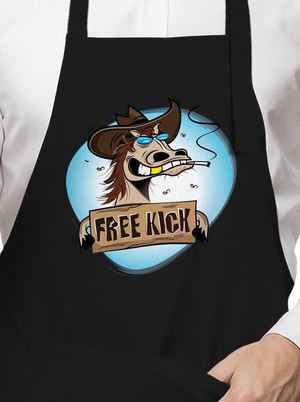 Free kick kötény Black