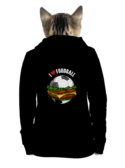Foodball cipzáras női pulóver Black
