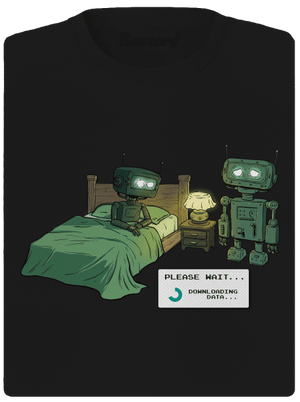 Robot romantika női sportpóló Black