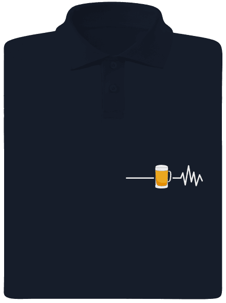 Beer help férfi pólóingek Navy Mal